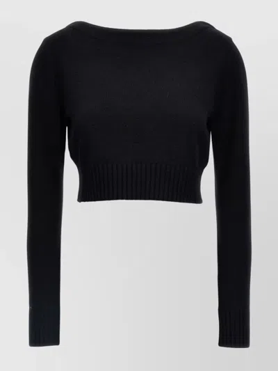 MAX MARA SHORT KNIT SWEATER LONG SLEEVES