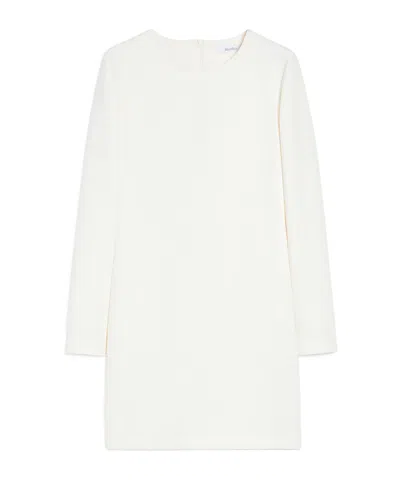 Max Mara Short Knitted Dress In White