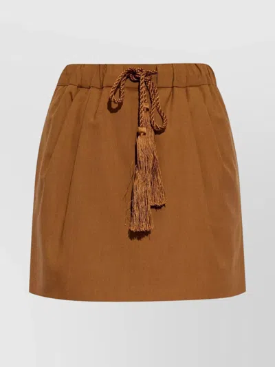 MAX MARA SHORT LENGTH TASSEL DETAIL SKIRT
