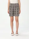 Max Mara Printed Poplin Shorts In ブラウン