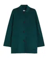 Max Mara Short Pure Cashmere Coat In Green