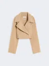 Max Mara Short Pure Wool Outerwear In Neutral