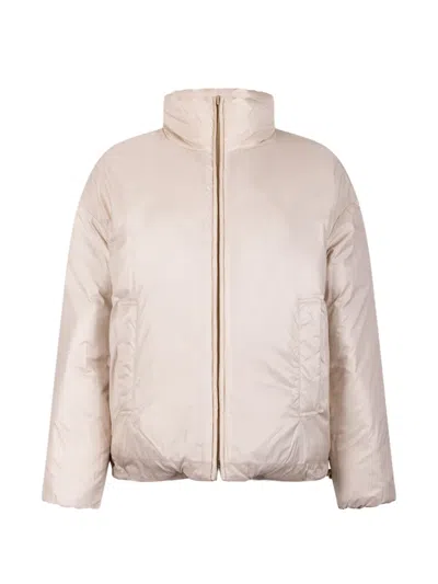 Max Mara Short Reversible Cashmere Puffer Jacket In Neutral