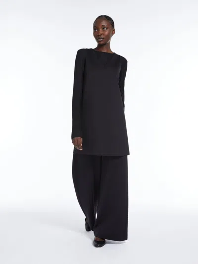 Max Mara Short Scuba Fabric Dress In Black