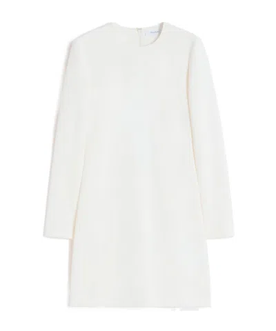 Max Mara Short Scuba Jersey Dress In White