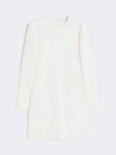 Max Mara Short Scuba Jersey Dress In White