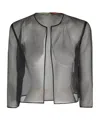 Max Mara Short Shawl Jacket In Black