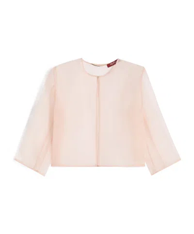 Max Mara Short Shawl Jacket In Pink