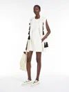 Max Mara Short Skirt In Cotton Scuba Fabric In Ivory