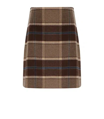 Max Mara Short Skirt Pesche Brown  Weekend