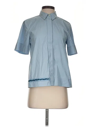 Pre-owned Max Mara Short Sleeve Blouse In Blue