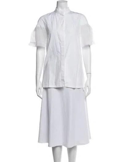 Pre-owned Max Mara Short Sleeve Blouse In Neutrals