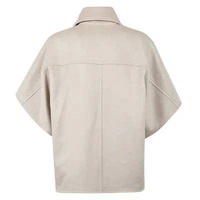 Max Mara Short-sleeve Coat In Sand