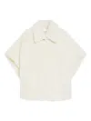 Max Mara Short-sleeve Collared Cape In Multi