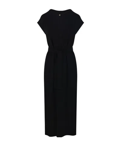 Max Mara Short Sleeve Dress In Black