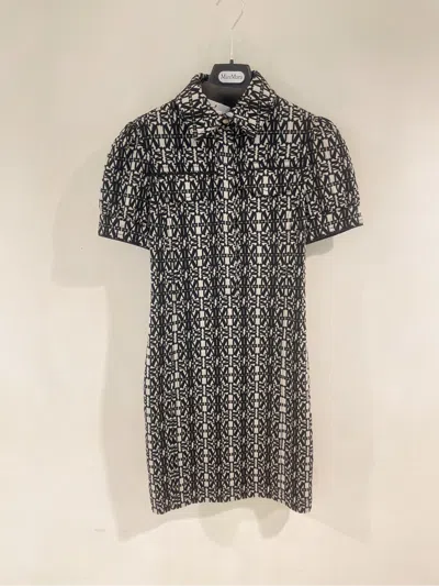 Max Mara Short Sleeve Dress In Black