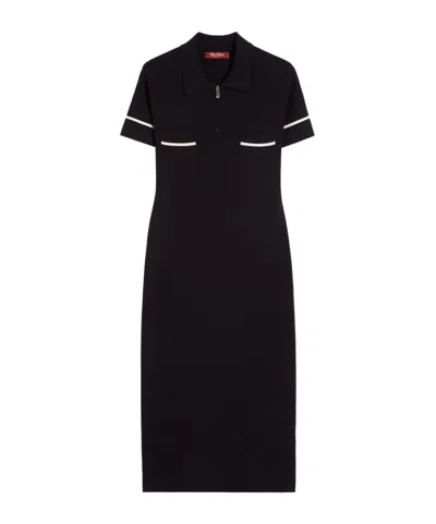 Max Mara Short Sleeve Dress In Black