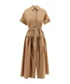 Max Mara Caramel-coloured Shirt Dress Women In Brown