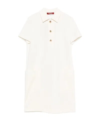 Max Mara Short Sleeve Dress In White