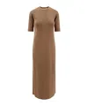 Max Mara Short Sleeve Dress In Multi