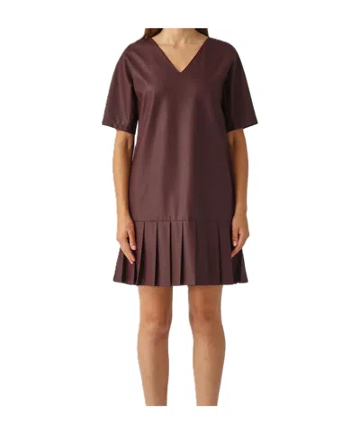 Max Mara Short Sleeve Dress In Blue