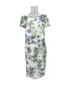 Max Mara Short Sleeve Dress In Multicolor