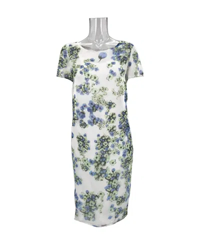 Max Mara Short Sleeve Dress In Multicolor