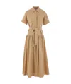 Max Mara Short Sleeve Dress In Nude