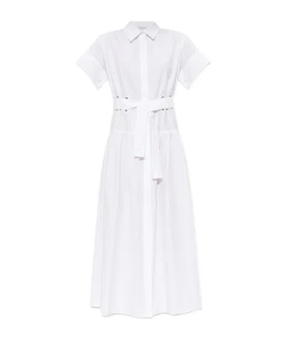 Max Mara Short Sleeve Dress In White