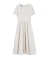 Max Mara Short Sleeve Dress In Neutral