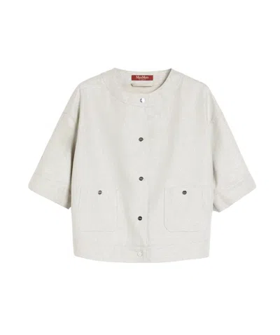 Max Mara Short Sleeve Jacket In White