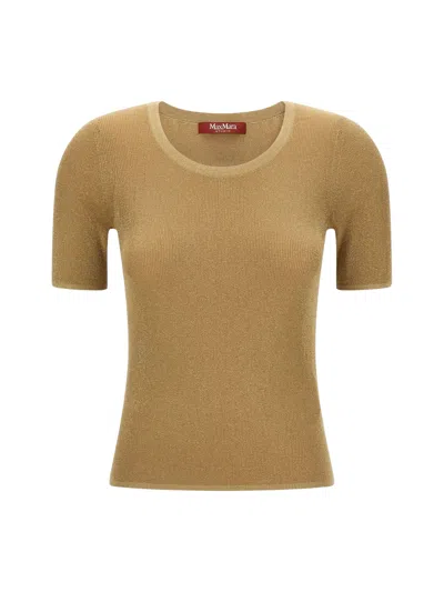MAX MARA SHORT SLEEVE KNIT TOP MSTSEQUOIA
