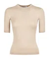 Max Mara Short Sleeve Pullover In Brown