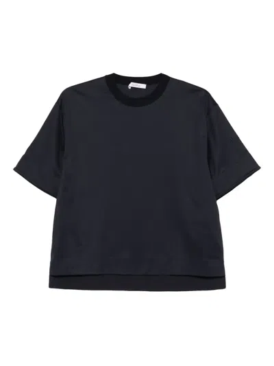 Max Mara Short-sleeve Silk Top In Black