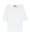 Max Mara Short Sleeve Sweater In White