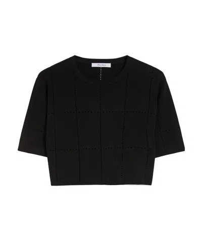 Max Mara Short Sleeve T-shirt In Black