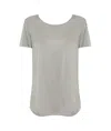 Max Mara Cortona Blouse In Silk Satin In Gray