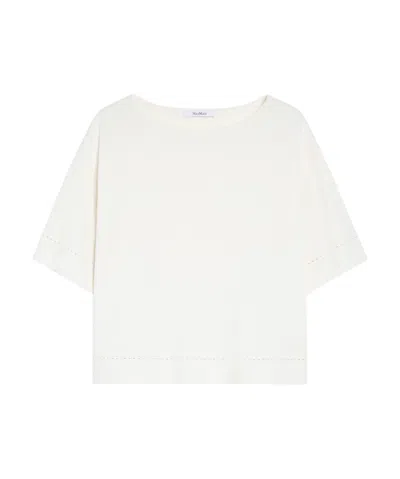 Max Mara Short Sleeve T-shirt In Ivory