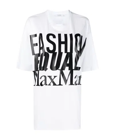 Max Mara Short Sleeve T-shirt In White