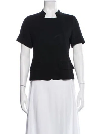 Pre-owned Max Mara Short Sleeve Top In Black