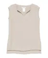 Max Mara Maxmara Colimbo Top Beige In Nude