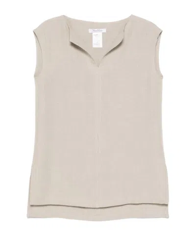 MAX MARA LINEN CANVAS BLOUSE