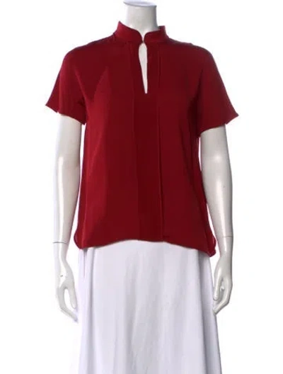 Pre-owned Max Mara Short Sleeve Top In Red