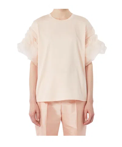 Max Mara Short Sleeve T-shirt In Burgundy