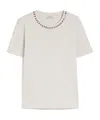 Max Mara Cotton And Modal T-shirt In Neutral