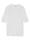 Max Mara Short Sleeve Wool Top In White