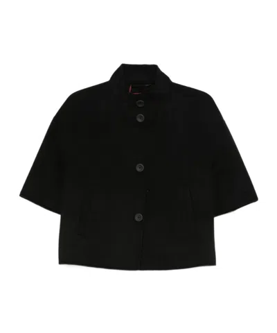 Max Mara Short-sleeved Casual Jacket In Black