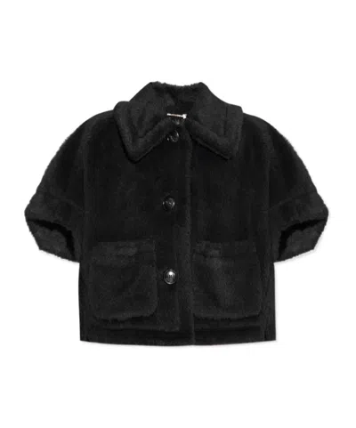 Max Mara Short-sleeved Casual Jacket In Black