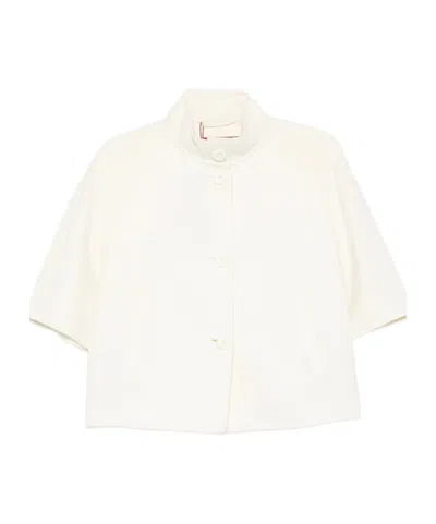 Max Mara Short-sleeved Casual Jacket In Neutral