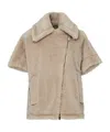 Max Mara Tebe1 Alpaca & Wool Teddy Cape In Beige